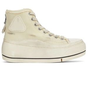 R13 Canvas High-Top Platform Sneakers